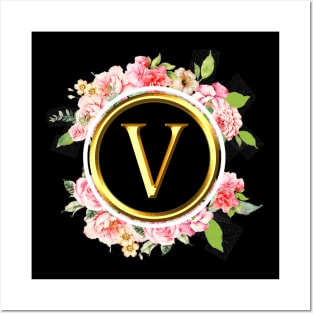 Letter V Shirt Alphabet Letter V Different Colors Posters and Art